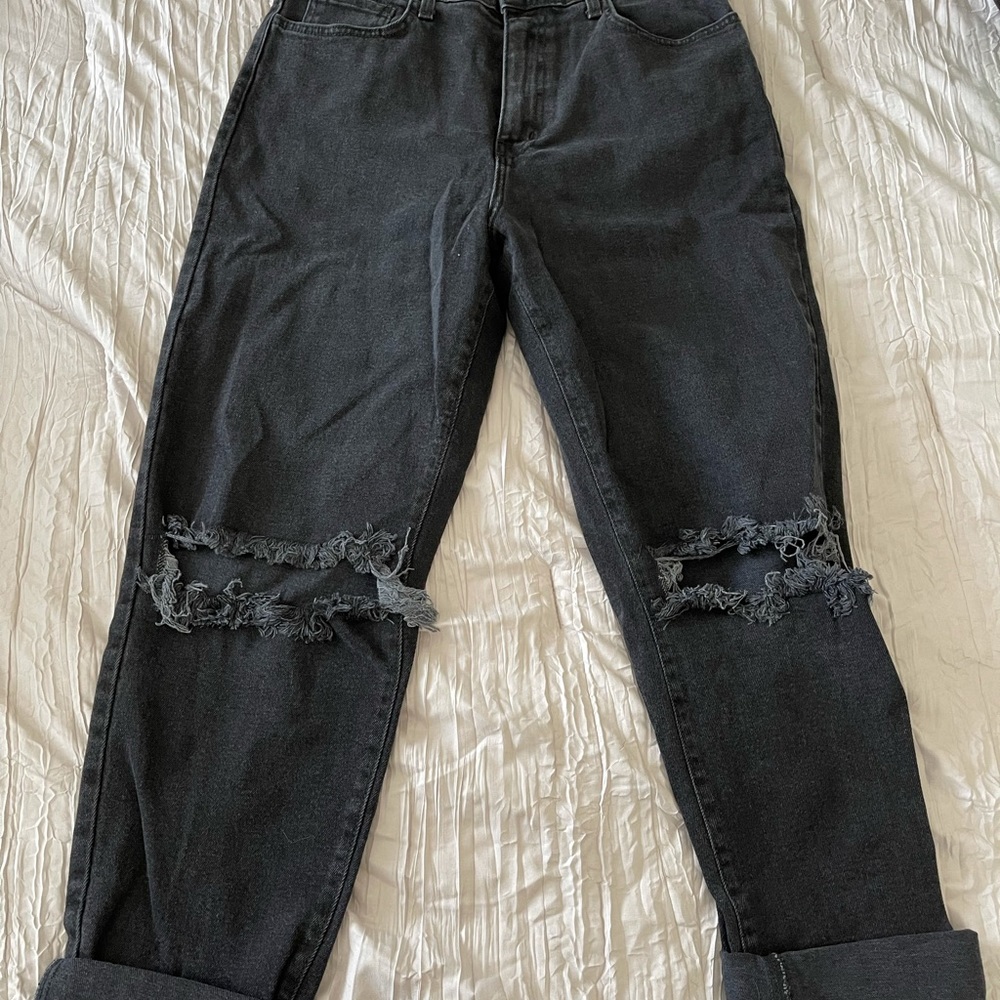 NWOT Faded black high waisted jeans
